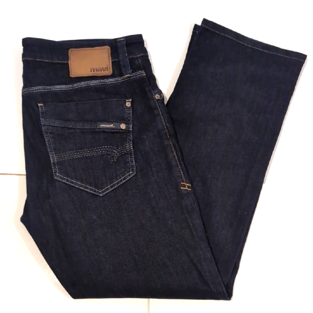 Mavi Zach Straight Leg Dark Blue Jeans